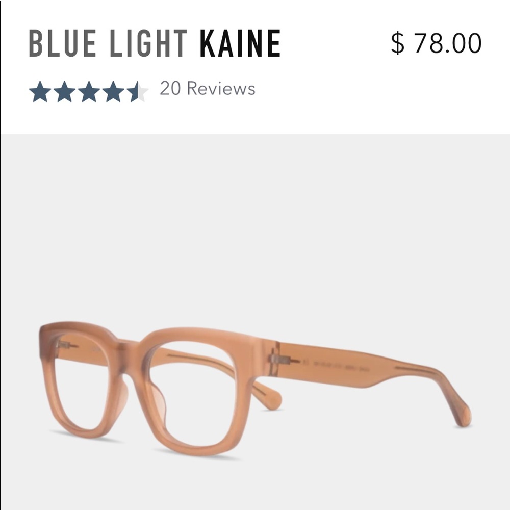 Look optic Kaine blue light glasses - champagne as seen on Kit Keenan